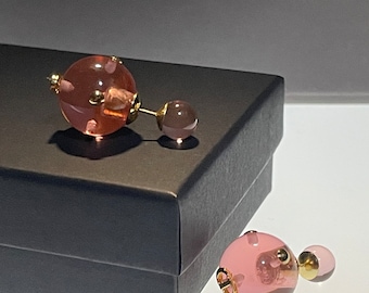 Pink Dior transparent earrings restored