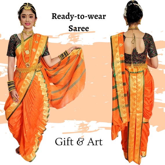 Nauvari saree deals ready to wear