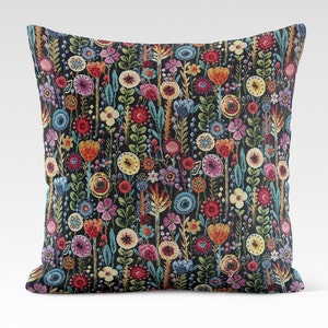 Housse de coussin 14 tailles Kew Gardens Tapestry Coton Fleurs florales faites main image 3