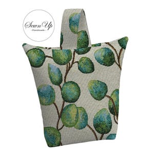 Unfilled Fabric Doorstop 4 Sizes Big Eucalyptus Tapestry Handmade Door Stop Floral Flowers Leaves Leaf Tree Gift