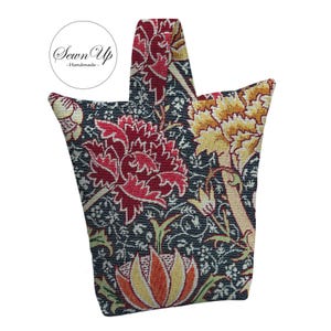 Unfilled Fabric Doorstop 4 Sizes William Morris The Cray Tapestry Handmade Door Stop Floral Flowers Leaves Leaf Gift