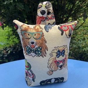 Unfilled Fabric Doorstop 4 Sizes Dogs Tapestry Handmade Door Stop Animals Pets Gift