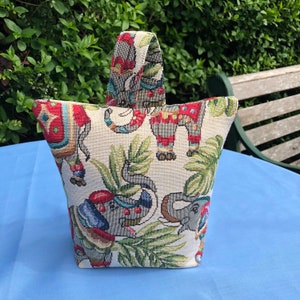 Unfilled Fabric Doorstop 4 Sizes Indian Elephants Tapestry Handmade Door Stop Heritage Gift
