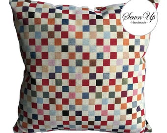 Cushion Cover 29 Sizes Big Chess Tapestry Cotton Handmade Cheqeured Check Squares Gift Scatter Throw Pillow