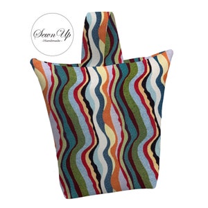 Unfilled Fabric Doorstop 4 Sizes Waves Tapestry Handmade Door Stop Wavy Gift