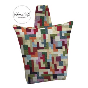 Unfilled Fabric Doorstop 4 Sizes Tetris Tapestry Handmade Door Stop Puzzle Gift