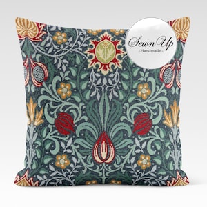Copricuscino 28 misure William Morris Persian Tapestry Cotton Handmade Floral Turkish Victorian Arts and Crafts Gift