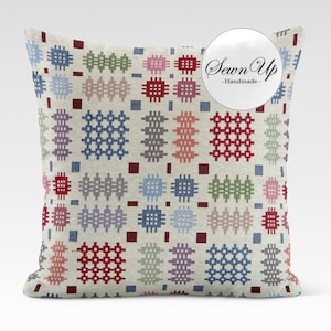 Kuddfodral 29 storlekar walesisk filt gobeläng bomull handgjord kulturarv gåva kultur wales prydnadskudde