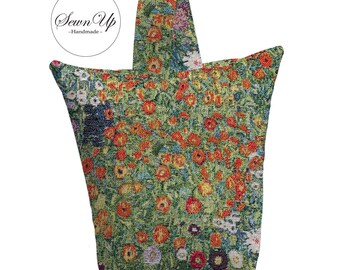 Unfilled Fabric Doorstop 3 Sizes Monet Flower Garden Tapestry Handmade Door Stop Chequered Floral Flowers Gift