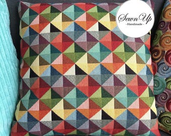 Cushion Cover 29 Sizes Big Holland Tapestry Cotton Handmade Triangles Scatter Throw Pillow Harlequin