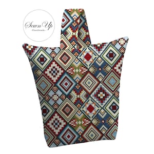 Unfilled Fabric Doorstop 4 Sizes Little Aztec Tapestry Handmade Door Stop Mayan Diamonds Heritage Culture Gift