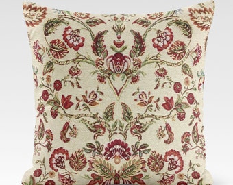 Housse de coussin 14 tailles William Morris vintage tapisserie florale coton fait main Floral