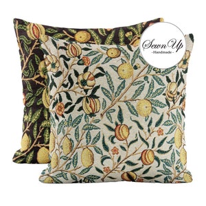 Kussenhoes 28 maten William Morris granaatappel tapijt katoen handgemaakt bloemen fruit bloem Victoriaans kunst en ambacht cadeau
