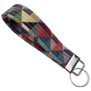 Quilted Key Fob Wristlet 2 Sizes Little Holland Handmade keyfob keyring Gift Strong