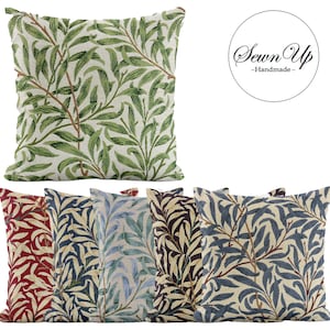 Cushion Cover 28 Sizes William Morris Willow Bough Tapestry Cotton Handmade Floral Leaves Leaf Victorian Arts and Crafts Gift
