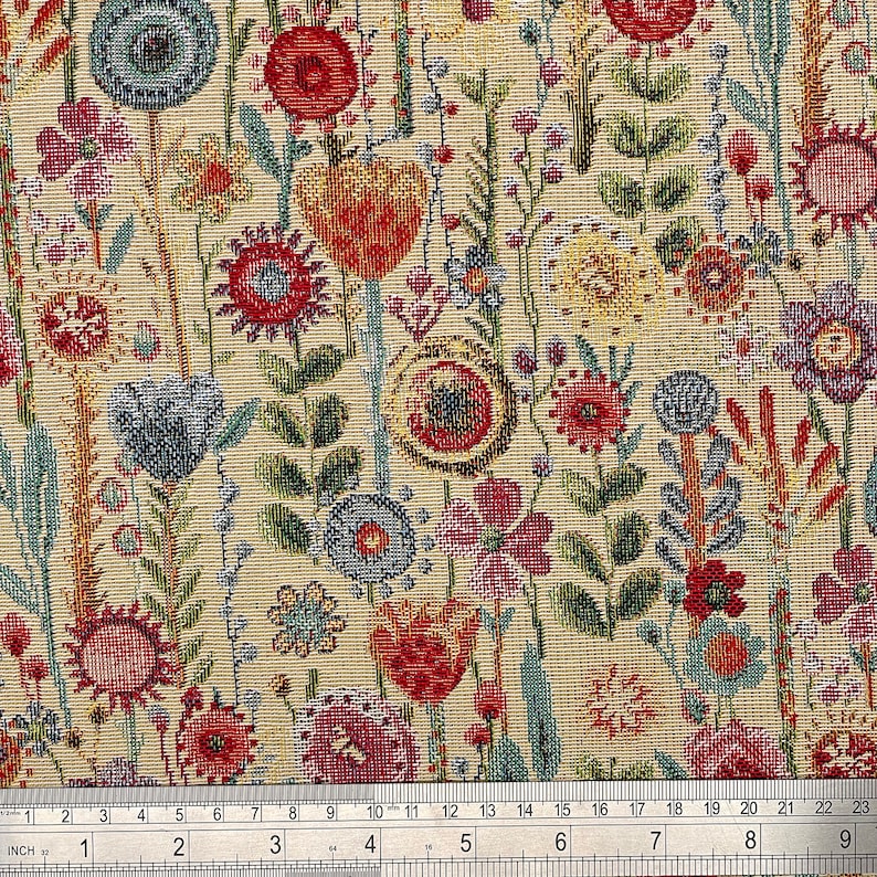 Housse de coussin 14 tailles Kew Gardens Tapestry Coton Fleurs florales faites main image 5