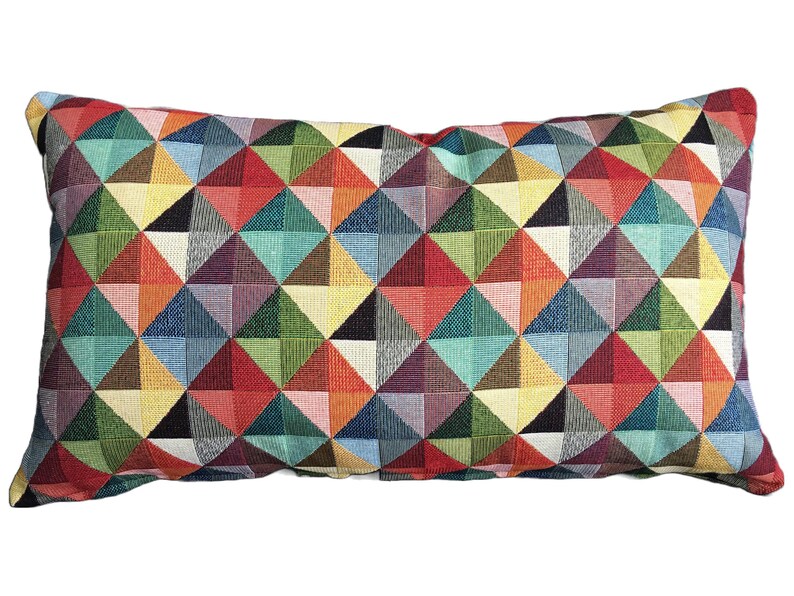 Cushion Cover 29 Sizes Big Holland Tapestry Cotton Handmade Triangles Scatter Throw Pillow Harlequin image 4