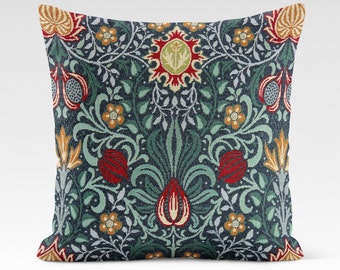 Cushion Cover 14 Sizes William Morris Persian Tapestry Cotton Handmade Floral Turkish