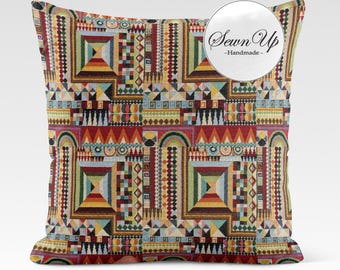 Cushion Cover 29 Sizes Bohemian Bolivia Tapestry Cotton Handmade Gift Boho Culture Cultural Ikat Scatter Throw Pillow