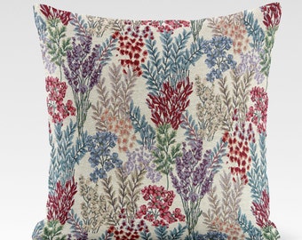 Cushion Cover 14 Sizes Giardini Tapestry Cotton Handmade Floral Italian Venice Wild Flower