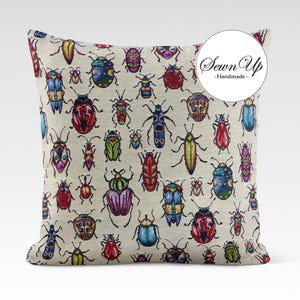 Cushion Cover 29 Sizes Bugs Tapestry Cotton Handmade Insects Gift
