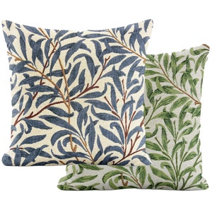 Cushion Cover 14 Sizes William Morris Willow Bough Tapestry Cotton Handmade Floral Leaves Leaf