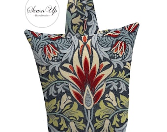 Unfilled Fabric Doorstop 3 Sizes William Morris Snakeshead Tapestry Handmade Door Stop Floral Flowers Leaves Leaf Tree Gift