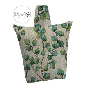 Unfilled Fabric Doorstop 4 Sizes Little Eucalyptus Tapestry Handmade Door Stop Floral Flowers Leaves Leaf Tree Gift