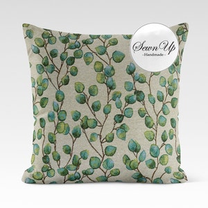 Copricuscino 28 misure piccole foglie di eucalipto arazzo cotone fatto a mano foglia floreale giardino alberi piante regalo