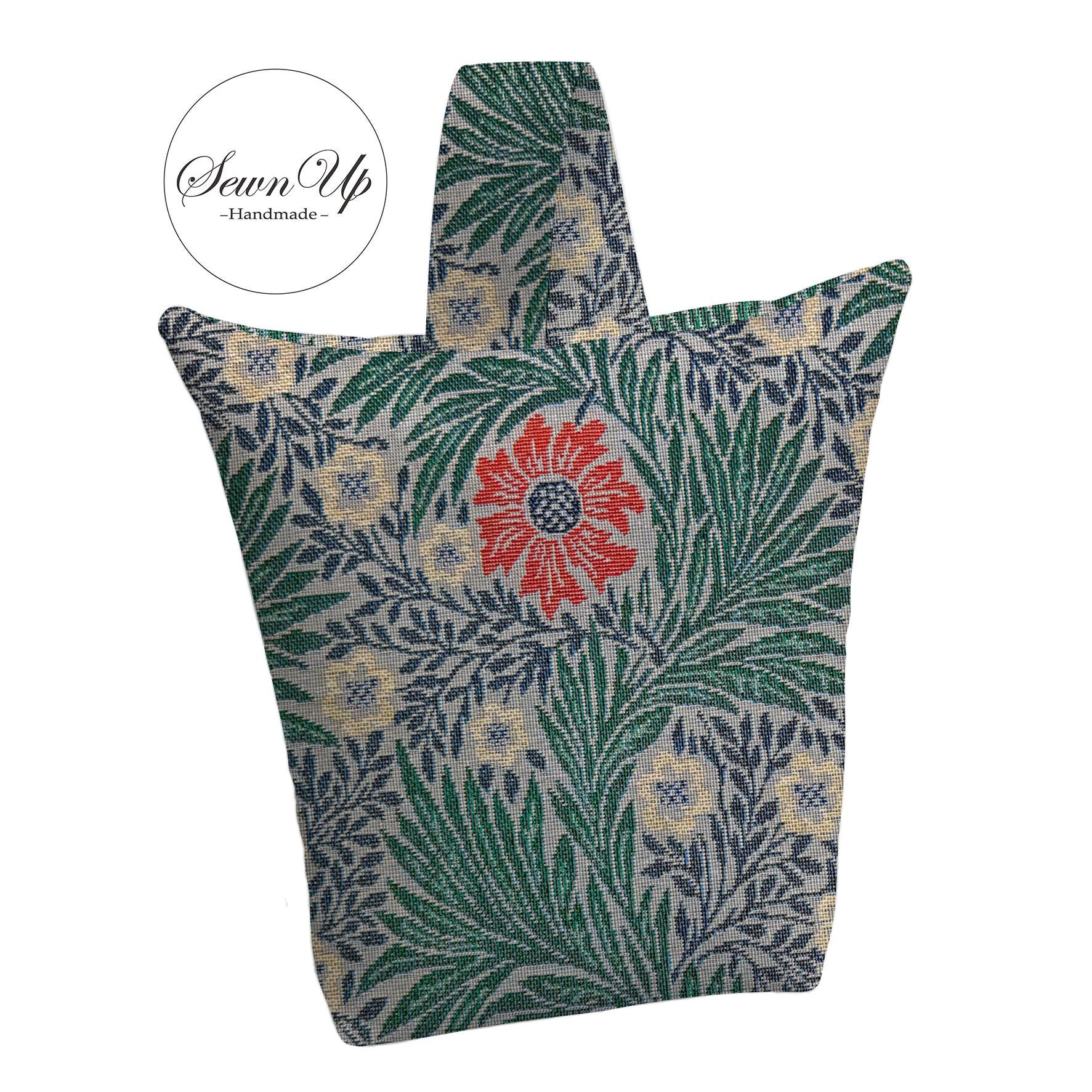 Unfilled Fabric Doorstop 4 Sizes William Morris Summer Marigold Tapestry Handmade Door Stop Floral Flowers Leaves Leaf Gift