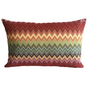 Cushion Cover 14 Sizes Murano Tapestry Cotton Handmade ZigZag Waves Wavy image 2