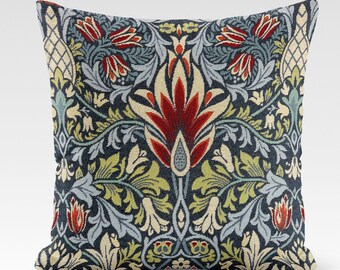 Cushion Cover 14 Sizes William Morris Snakes Head Tapestry Cotton Handmade Floral Fritillary Flower