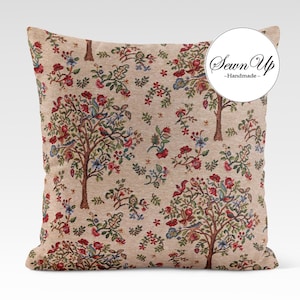Cushion Cover 28 Sizes Matisse Trees Birds Tapestry Cotton Handmade Leaves Leaf Forest Gift