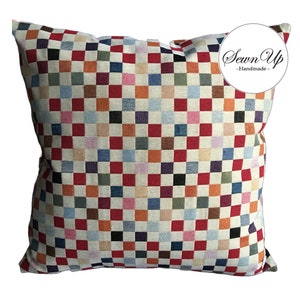 Cushion Cover 28 Sizes Big Chess Tapestry Cotton Handmade Cheqeured Check Squares Gift