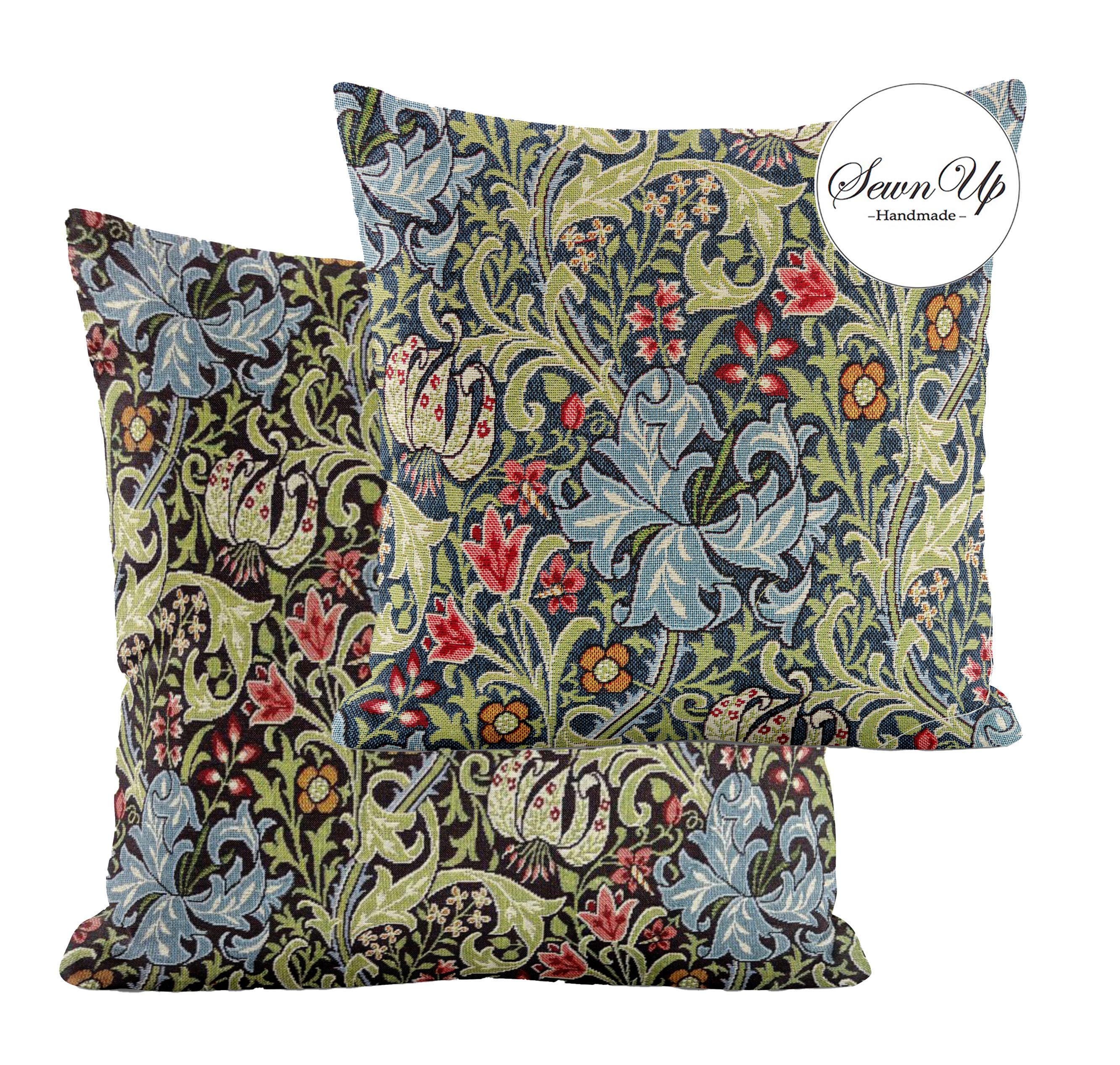 Cushion Cover 29 Sizes William Morris Golden Lily Tapestry Cotton Handmade Floral Flowers Victorian Arts Crafts Gift Scatter Throw Pillow