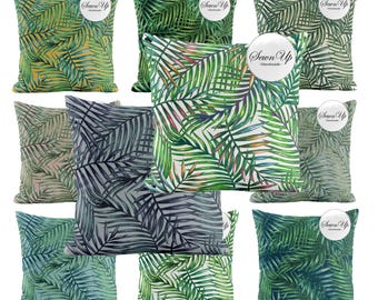 Outdoor Cushion Cover 29 Sizes Chartwell Tropical Palm Handmade Trees Leaf Leaves Floral Gift Waterproof Conservatory