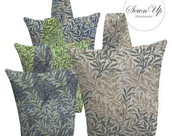 OUTDOOR Unfilled Fabric Doorstop 3 Sizes William Morris Willow Bough Handmade Door Stop Leaves Leaf Gift Victorian Arts Crafts Waterproof