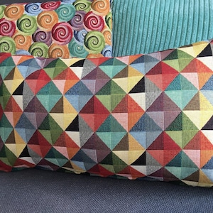 Cushion Cover 29 Sizes Big Holland Tapestry Cotton Handmade Triangles Scatter Throw Pillow Harlequin image 3