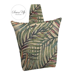 Unfilled Fabric Doorstop 4 Sizes Tropical Palm Tapestry Handmade Door Stop Floral Flowers Leaves Leaf Tree Gift