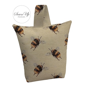 Unfilled Fabric Doorstop 3 Sizes Bumble Bees Tapestry Handmade Door Stop Animal Gift Honey Nature Insect