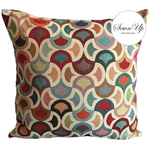 Cushion Cover 29 Sizes Big Carnival Tapestry Cotton Handmade Swirls Colourful Geometric Scatter Throw Pillow
