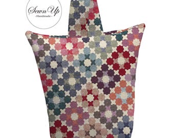 Unfilled Fabric Doorstop 3 Sizes Radient Tapestry Handmade Door Stop Floral Flowers Leaves Leaf Gift Geometric