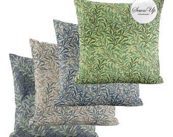 Outdoor Cushion Cover 29 Sizes William Morris Willow Bough Handmade Trees Leaf Leaves Gift Waterproof Conservatory Garden
