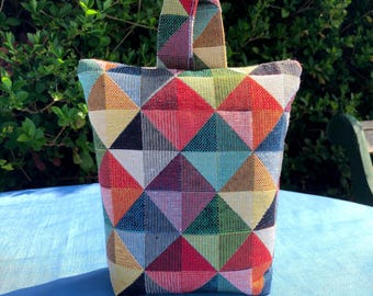 Unfilled Fabric Doorstop 3 Sizes Big Holland Tapestry Handmade Door Stop Triangles Gift Harlequin