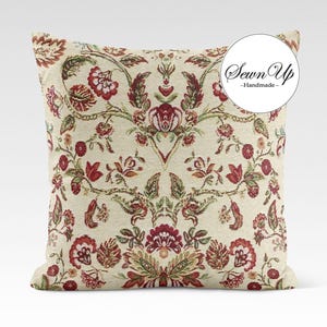 Cushion Cover 29 Sizes William Morris Vintage Floral Butterflies Tapestry Cotton Handmade Victorian Arts Butterfly Scatter Throw Pillow image 1