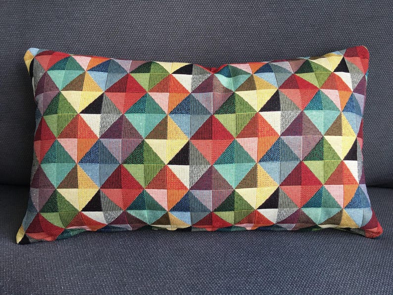 Cushion Cover 29 Sizes Big Holland Tapestry Cotton Handmade Triangles Scatter Throw Pillow Harlequin image 2