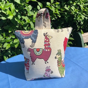 Unfilled Fabric Doorstop 4 Sizes Big Llamas Beige Tapestry Handmade Door Stop Animals Heritage Gift