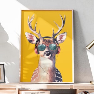 Divertenti quadri da parete per soggiorni moderni | Immagini fantastiche come regalo per gli uomini | Arte animale per gli appassionati di musica | Decorazione per sala musica, ufficio, corridoio