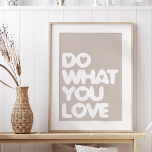 Decorazione murale beige moderna | Poster Camera da letto Ufficio Soggiorno | Poster motivazionale d'amore | Decorazione con scritta | Immagini da parete per la stanza di un adolescente
