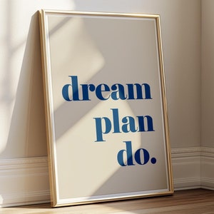 Poster tipografico minimale moderno | Immagine motivazionale per ufficio, corridoio, studio, camera da letto | Decorazione per spazi creativi e definizione di obiettivi